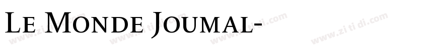 Le Monde Joumal字体转换